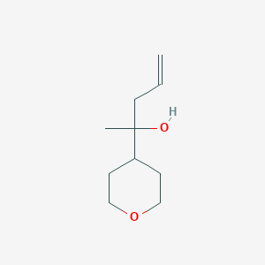molecular formula C10H18O2 B2685570 2-(Oxan-4-yl)pent-4-en-2-ol CAS No. 1935137-88-4