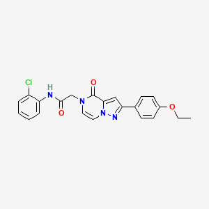 molecular formula C22H19ClN4O3 B2685575 N-(2-chlorophenyl)-2-(2-(4-ethoxyphenyl)-4-oxopyrazolo[1,5-a]pyrazin-5(4H)-yl)acetamide CAS No. 941981-17-5