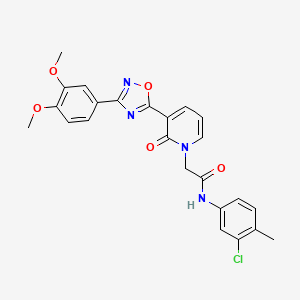 molecular formula C24H21ClN4O5 B2685583 N-(3-chloro-4-methylphenyl)-2-[3-[3-(3,4-dimethoxyphenyl)-1,2,4-oxadiazol-5-yl]-2-oxopyridin-1(2H)-yl]acetamide CAS No. 1105202-44-5