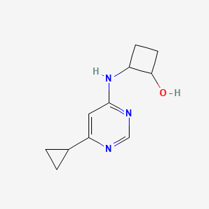 B2685591 2-[(6-Cyclopropylpyrimidin-4-yl)amino]cyclobutan-1-ol CAS No. 2201541-05-9