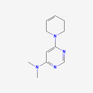 molecular formula C11H16N4 B2685594 N,N-dimethyl-6-(1,2,3,6-tetrahydropyridin-1-yl)pyrimidin-4-amine CAS No. 2379986-52-2