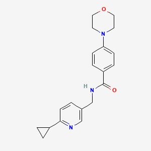 molecular formula C20H23N3O2 B2685610 N-((6-cyclopropylpyridin-3-yl)methyl)-4-morpholinobenzamide CAS No. 2309573-30-4