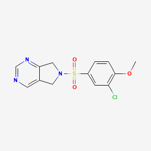 molecular formula C13H12ClN3O3S B2685643 6-(3-chloro-4-methoxybenzenesulfonyl)-5H,6H,7H-pyrrolo[3,4-d]pyrimidine CAS No. 1448131-52-9