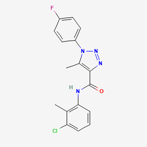 molecular formula C17H14ClFN4O B2685665 N-(3-chloro-2-methylphenyl)-1-(4-fluorophenyl)-5-methyl-1H-1,2,3-triazole-4-carboxamide CAS No. 899357-78-9