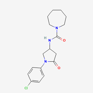 molecular formula C17H22ClN3O2 B2685692 N-[1-(4-chlorophenyl)-5-oxopyrrolidin-3-yl]azepane-1-carboxamide CAS No. 894022-69-6