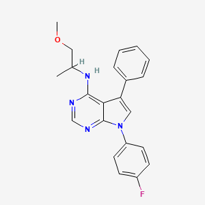 molecular formula C22H21FN4O B2685708 7-(4-fluorophenyl)-N-(1-methoxypropan-2-yl)-5-phenyl-7H-pyrrolo[2,3-d]pyrimidin-4-amine CAS No. 477229-62-2