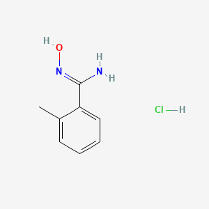 molecular formula C8H11ClN2O B2685711 N'-Hydroxy-2-methylbenzene-1-carboximidamide hydrochloride CAS No. 55860-34-9