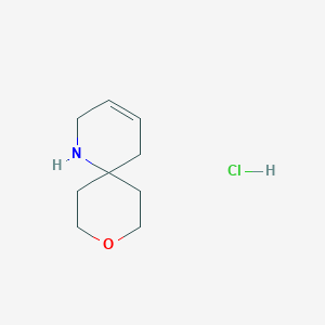 molecular formula C9H16ClNO B2685789 9-Oxa-1-azaspiro[5.5]undec-3-ene hydrochloride CAS No. 2225144-28-3
