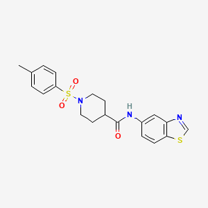 molecular formula C20H21N3O3S2 B2685794 N-(benzo[d]thiazol-5-yl)-1-tosylpiperidine-4-carboxamide CAS No. 955778-24-2