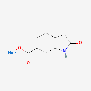 molecular formula C9H12NNaO3 B2685800 sodium 2-oxo-octahydro-1H-indole-6-carboxylate CAS No. 2172018-86-7