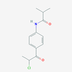 molecular formula C13H16ClNO2 B2685812 N-[4-(2-chloropropanoyl)phenyl]-2-methylpropanamide CAS No. 851398-75-9