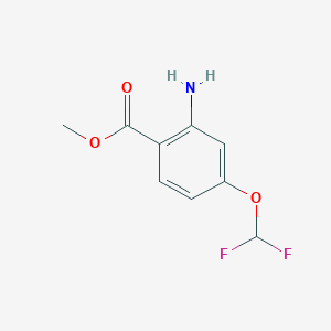 molecular formula C9H9F2NO3 B2685825 Methyl 2-amino-4-(difluoromethoxy)benzoate CAS No. 2219407-55-1