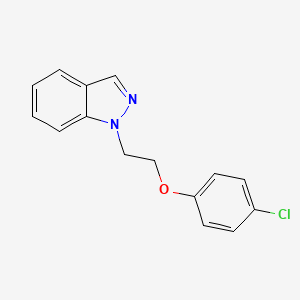 molecular formula C15H13ClN2O B2685841 1-[2-(4-chlorophenoxy)ethyl]-1H-indazole CAS No. 939677-20-0