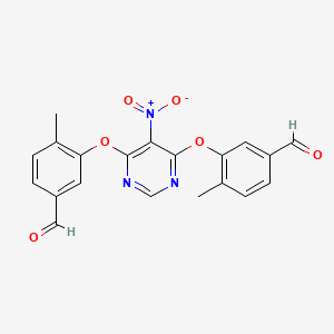 3-{[6-(5-Formyl-2-methylphenoxy)-5-nitro-4-pyrimidinyl]oxy}-4-methylbenzenecarbaldehyde