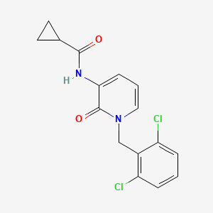 molecular formula C16H14Cl2N2O2 B2685853 N-[1-(2,6-dichlorobenzyl)-2-oxo-1,2-dihydro-3-pyridinyl]cyclopropanecarboxamide CAS No. 338784-75-1