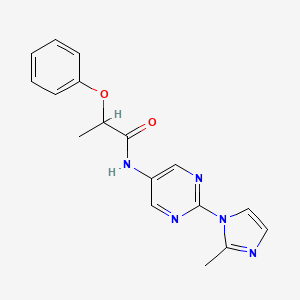 molecular formula C17H17N5O2 B2685861 N-(2-(2-methyl-1H-imidazol-1-yl)pyrimidin-5-yl)-2-phenoxypropanamide CAS No. 1421508-99-7