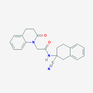 molecular formula C22H21N3O2 B2685862 N-(2-Cyano-3,4-dihydro-1H-naphthalen-2-yl)-2-(2-oxo-3,4-dihydroquinolin-1-yl)acetamide CAS No. 2224407-90-1