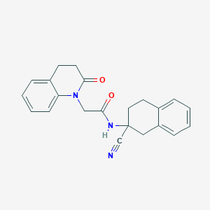 N-(2-Cyano-3,4-dihydro-1H-naphthalen-2-yl)-2-(2-oxo-3,4-dihydroquinolin-1-yl)acetamide