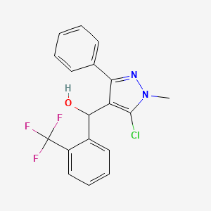 (5-chloro-1-methyl-3-phenyl-1H-pyrazol-4-yl)[2-(trifluoromethyl)phenyl]methanol