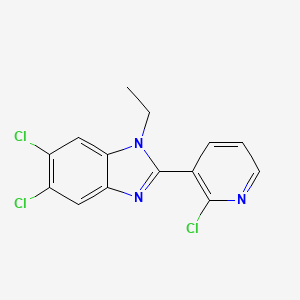5,6-dichloro-2-(2-chloro-3-pyridinyl)-1-ethyl-1H-1,3-benzimidazole
