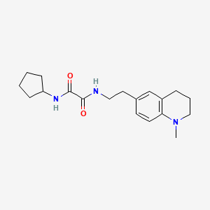 molecular formula C19H27N3O2 B2685876 N-cyclopentyl-N'-[2-(1-methyl-1,2,3,4-tetrahydroquinolin-6-yl)ethyl]ethanediamide CAS No. 946362-79-4