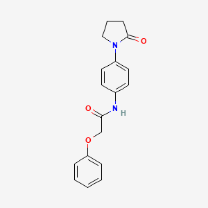 molecular formula C18H18N2O3 B2685878 N-[4-(2-oxopyrrolidin-1-yl)phenyl]-2-phenoxyacetamide CAS No. 922885-24-3