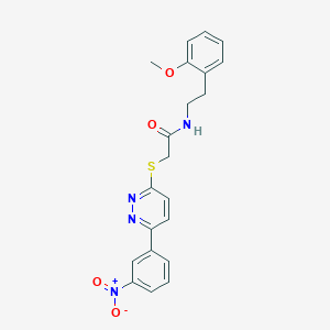 B2685886 N-(2-methoxyphenethyl)-2-((6-(3-nitrophenyl)pyridazin-3-yl)thio)acetamide CAS No. 893999-57-0