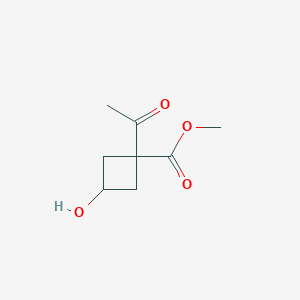 molecular formula C8H12O4 B2685893 Methyl 1-acetyl-3-hydroxycyclobutane-1-carboxylate CAS No. 1538188-47-4