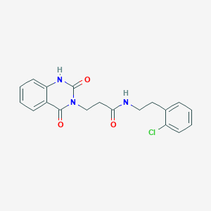 molecular formula C19H18ClN3O3 B2685924 N-[2-(2-chlorophenyl)ethyl]-3-(2,4-dioxo-1,2,3,4-tetrahydroquinazolin-3-yl)propanamide CAS No. 896372-55-7