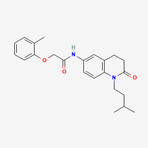 molecular formula C23H28N2O3 B2685930 N-(1-isopentyl-2-oxo-1,2,3,4-tetrahydroquinolin-6-yl)-2-(o-tolyloxy)acetamide CAS No. 941911-64-4