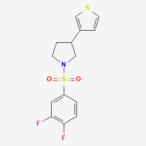 1-((3,4-Difluorophenyl)sulfonyl)-3-(thiophen-3-yl)pyrrolidine