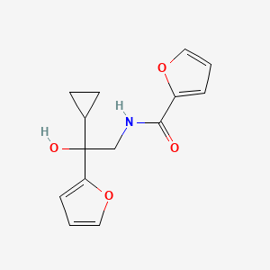molecular formula C14H15NO4 B2685969 N-[2-cyclopropyl-2-(furan-2-yl)-2-hydroxyethyl]furan-2-carboxamide CAS No. 1396846-81-3
