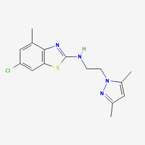 6-chloro-N-(2-(3,5-dimethyl-1H-pyrazol-1-yl)ethyl)-4-methylbenzo[d]thiazol-2-amine