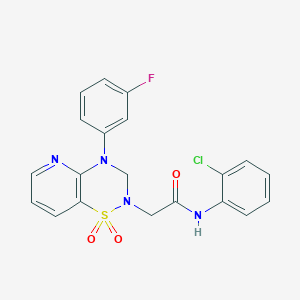 N-(2-chlorophenyl)-2-(4-(3-fluorophenyl)-1,1-dioxido-3,4-dihydro-2H-pyrido[2,3-e][1,2,4]thiadiazin-2-yl)acetamide