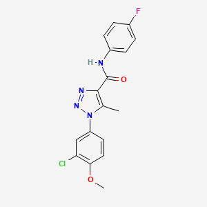 1-(3-chloro-4-methoxyphenyl)-N-(4-fluorophenyl)-5-methyl-1H-1,2,3-triazole-4-carboxamide