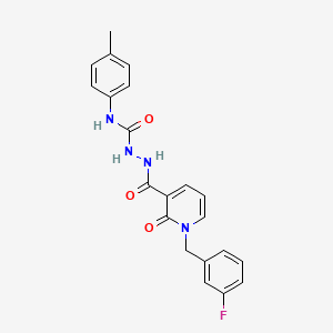 2-(1-(3-fluorobenzyl)-2-oxo-1,2-dihydropyridine-3-carbonyl)-N-(p-tolyl)hydrazinecarboxamide