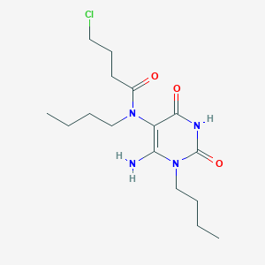 molecular formula C16H27ClN4O3 B2685997 N-(6-amino-1-butyl-2,4-dioxo-1,2,3,4-tetrahydropyrimidin-5-yl)-N-butyl-4-chlorobutanamide CAS No. 730950-06-8