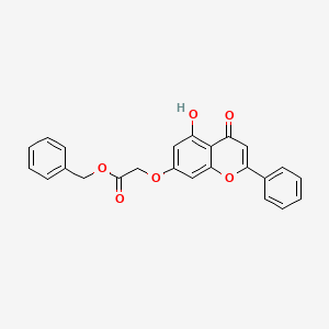 molecular formula C24H18O6 B2686018 benzyl 2-[(5-hydroxy-4-oxo-2-phenyl-4H-chromen-7-yl)oxy]acetate CAS No. 313471-02-2