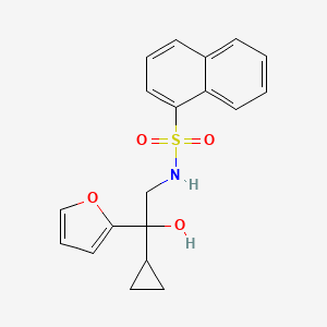 molecular formula C19H19NO4S B2686031 N-[2-cyclopropyl-2-(furan-2-yl)-2-hydroxyethyl]naphthalene-1-sulfonamide CAS No. 1396867-37-0