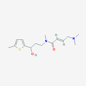 molecular formula C15H24N2O2S B2686034 (E)-4-(Dimethylamino)-N-[3-hydroxy-3-(5-methylthiophen-2-yl)propyl]-N-methylbut-2-enamide CAS No. 2411336-29-1