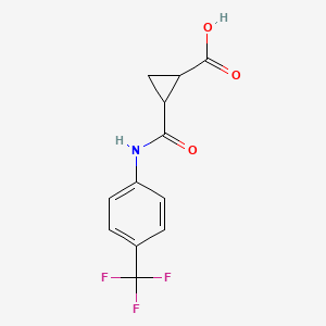 molecular formula C12H10F3NO3 B2686037 2-(N-(4-(Trifluoromethyl)phenyl)carbamoyl)cyclopropanecarboxylic acid CAS No. 1022750-01-1