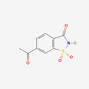 B2686063 6-Acetyl-1,1-dioxo-1,2-benzothiazol-3-one CAS No. 2138169-33-0