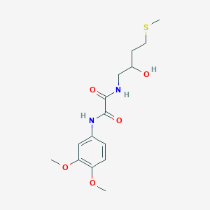 molecular formula C15H22N2O5S B2686078 N'-(3,4-dimethoxyphenyl)-N-[2-hydroxy-4-(methylsulfanyl)butyl]ethanediamide CAS No. 2320535-55-3