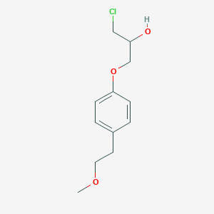 molecular formula C12H17ClO3 B026861 rac 1-Chloro-3-[4-(2-methoxyethyl)phenoxy]-2-propanol CAS No. 56718-76-4