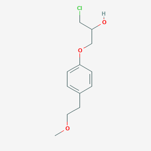 molecular formula C12H17ClO3 B026861 1-Chloro-2-hydroxy-3-(4-(2-methoxyethyl)phenoxy)-propane CAS No. 56718-76-4