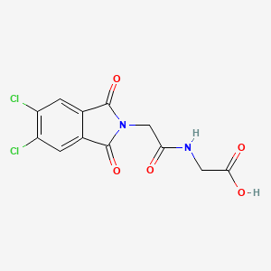 molecular formula C12H8Cl2N2O5 B2686124 2-(2-(5,6-Dichloro-1,3-dioxoisoindolin-2-yl)acetamido)acetic acid CAS No. 442654-09-3