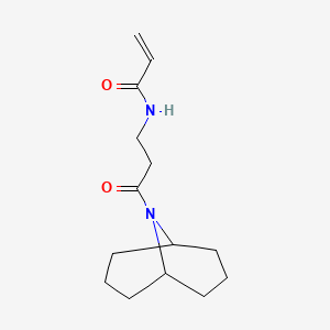 molecular formula C14H22N2O2 B2686149 N-(3-{9-azabicyclo[3.3.1]nonan-9-yl}-3-oxopropyl)prop-2-enamide CAS No. 2202113-58-2