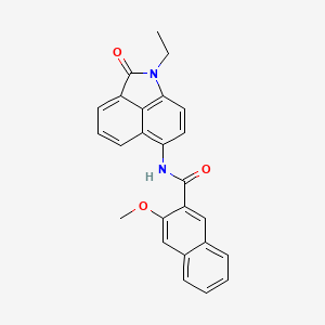 molecular formula C25H20N2O3 B2686171 N-(1-ethyl-2-oxo-1,2-dihydrobenzo[cd]indol-6-yl)-3-methoxy-2-naphthamide CAS No. 312914-28-6