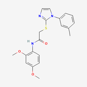 N-(2,4-dimethoxyphenyl)-2-((1-(m-tolyl)-1H-imidazol-2-yl)thio)acetamide