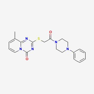9-Methyl-2-[2-oxo-2-(4-phenylpiperazin-1-yl)ethyl]sulfanylpyrido[1,2-a][1,3,5]triazin-4-one